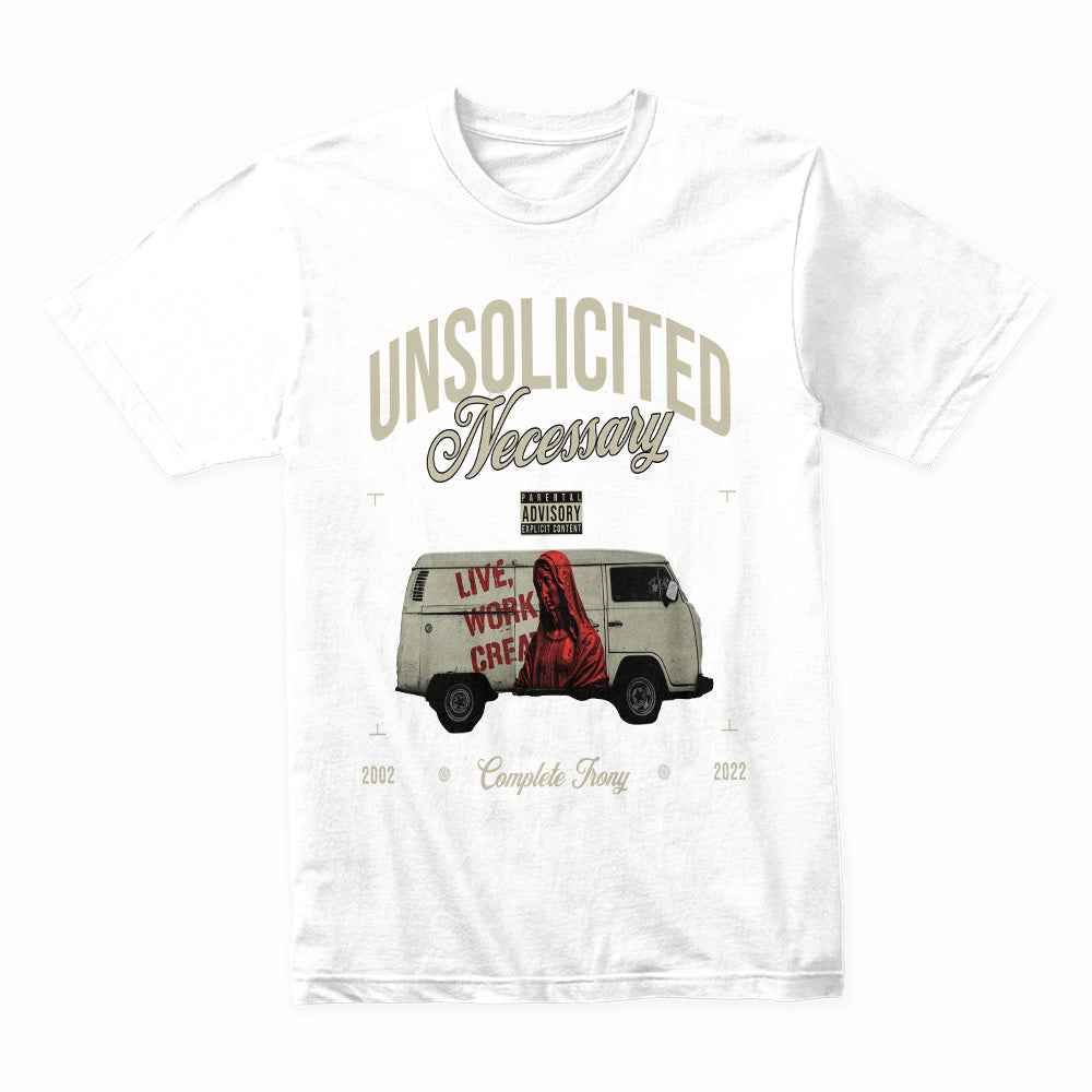 Unsolicited Necessary – Live Work Create Street Art T-Shirt