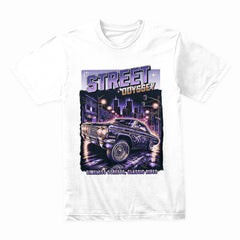 Street Odyssey – Neon Lowrider Classic City Vibes T-Shirt