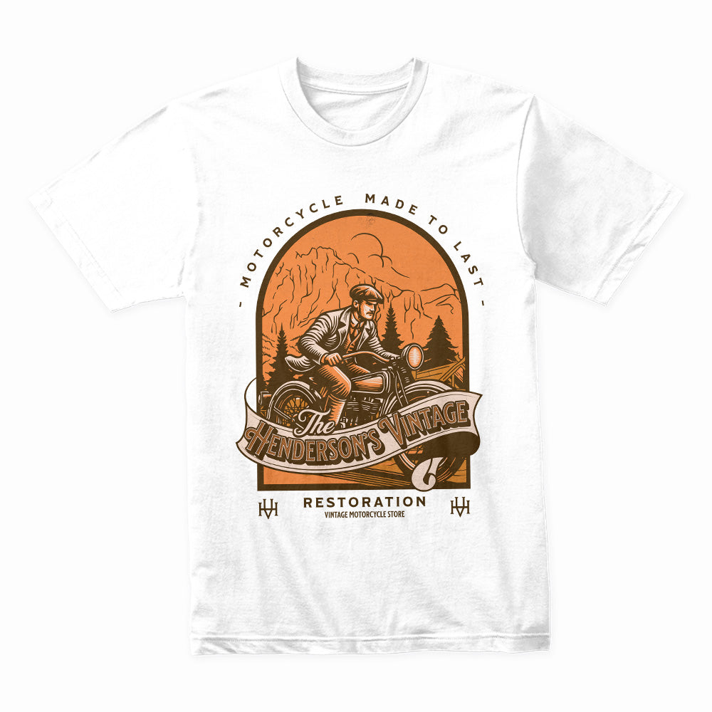 The Henderson’s Vintage Motorcycle T-Shirt – Classic Retro Rider Tee