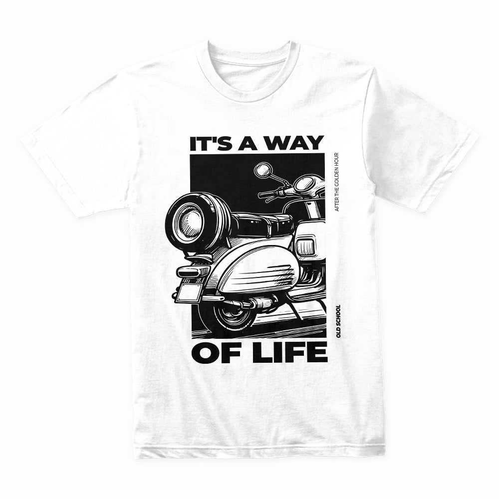 Way of Life Retro Scooter T-Shirt – Classic Ride, Timeless Passion