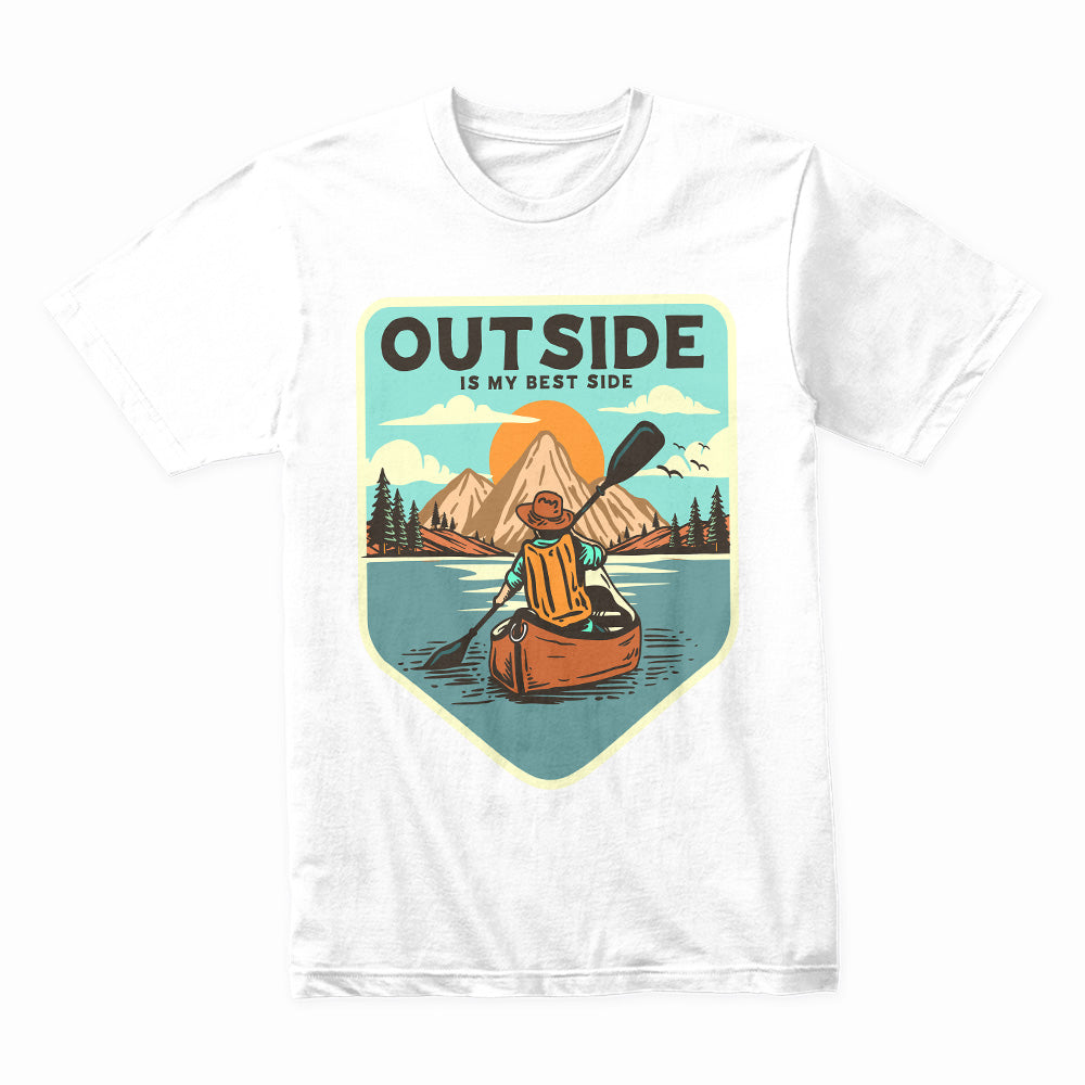 Outside Is My Best Side - Adventure Canoe Tee