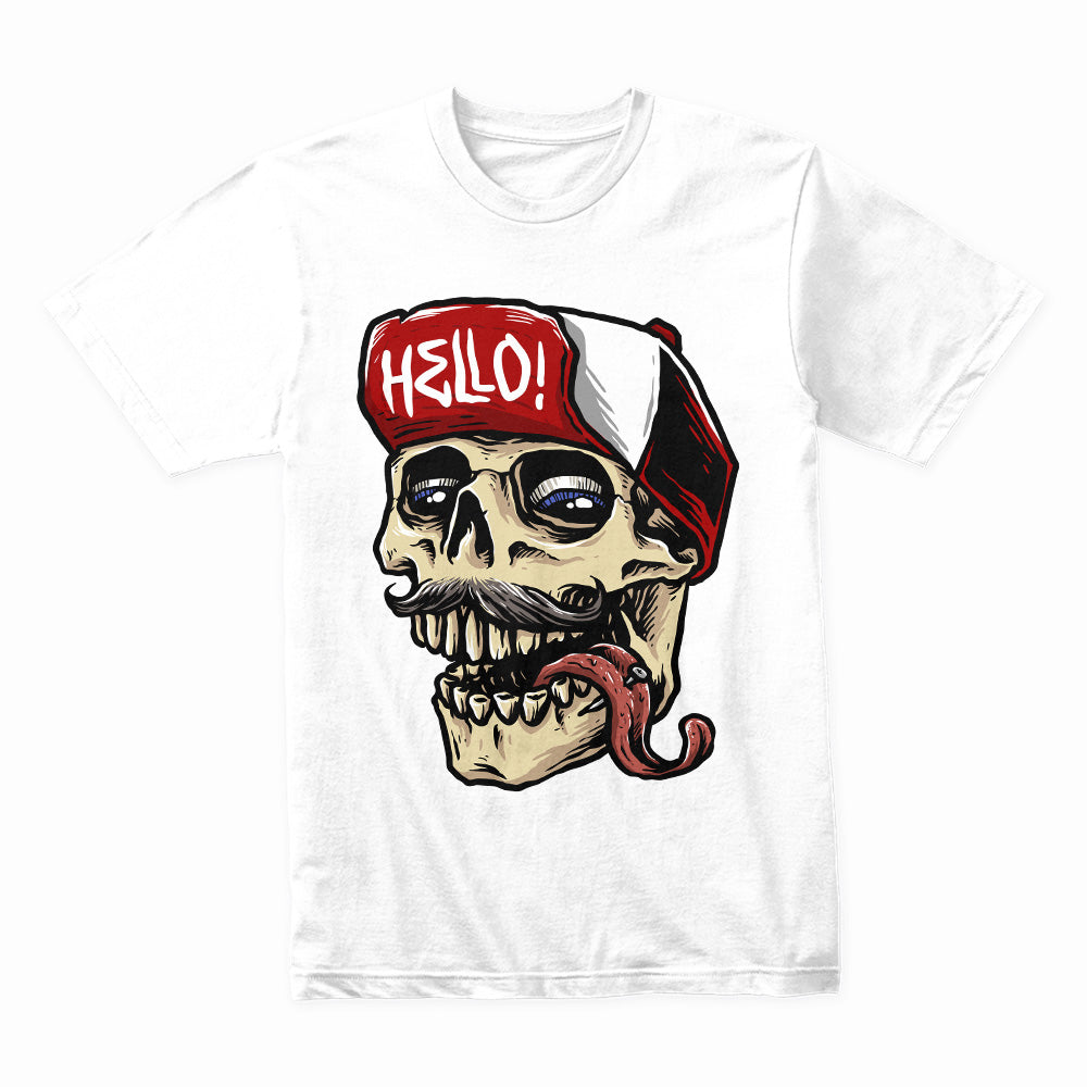 Hello Skull - Funky Undead Streetwear Tee