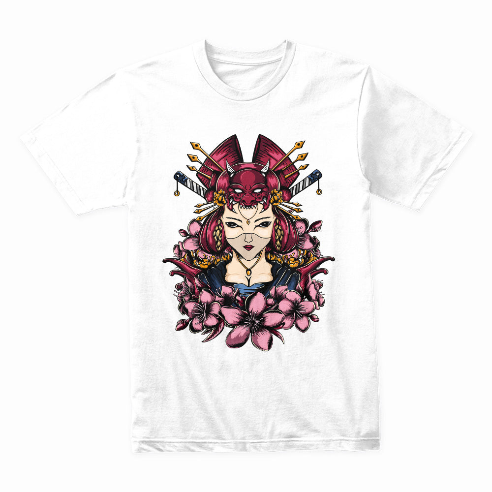 Samurai Blossom: Warrior Beauty Tee