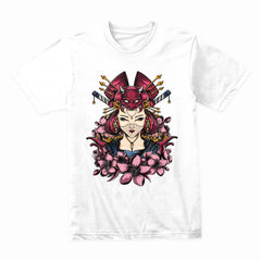 Samurai Blossom: Warrior Beauty Tee