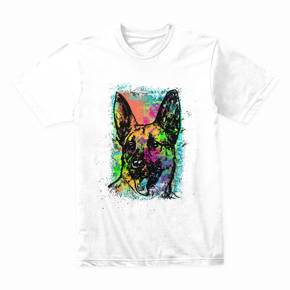 Neon Sentinel – German Shepherd Spectrum Tee