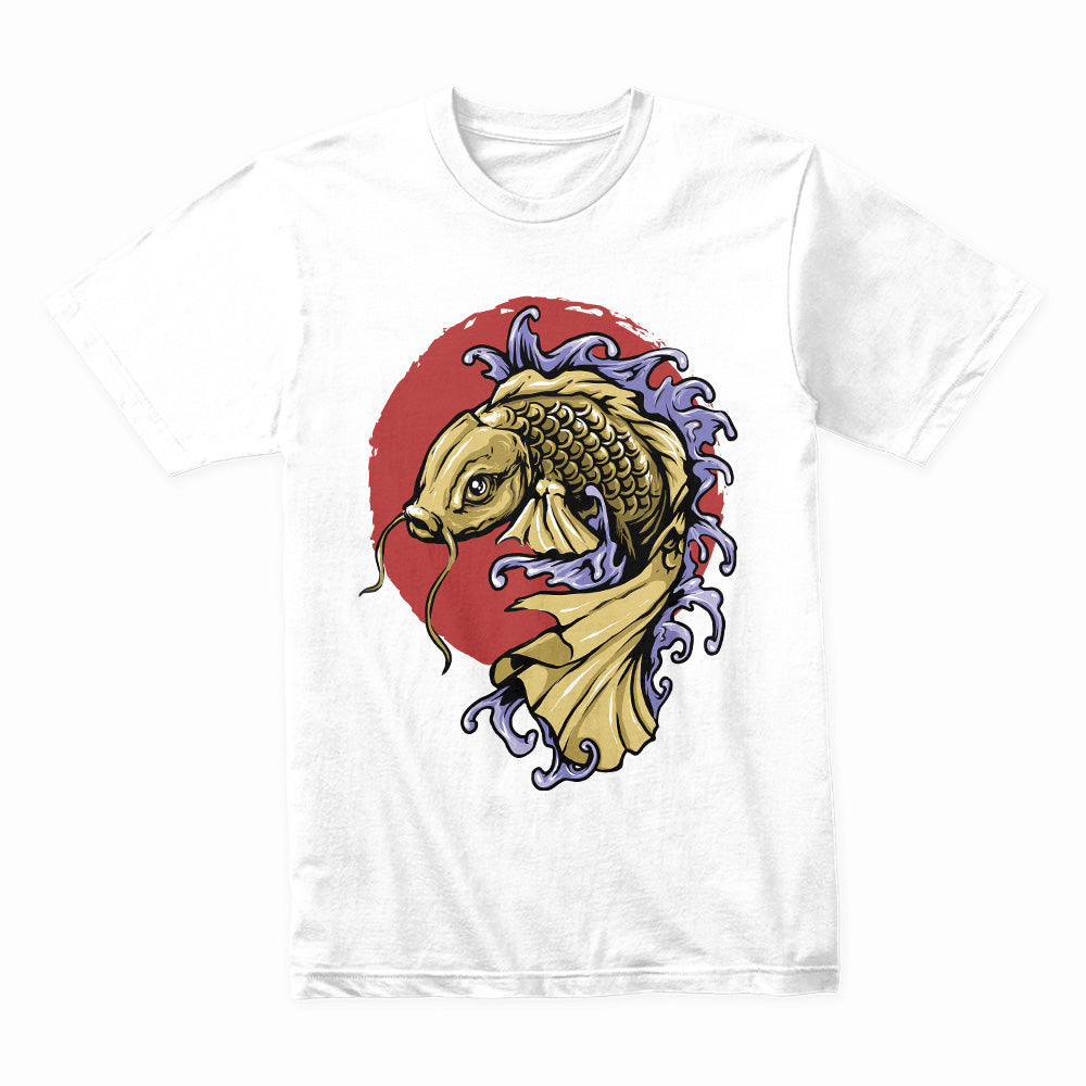 Golden Koi Uprising Tee – Flow with Strength