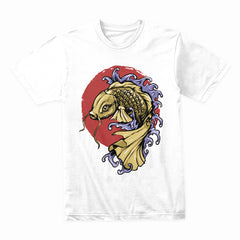 Golden Koi Uprising Tee – Flow with Strength