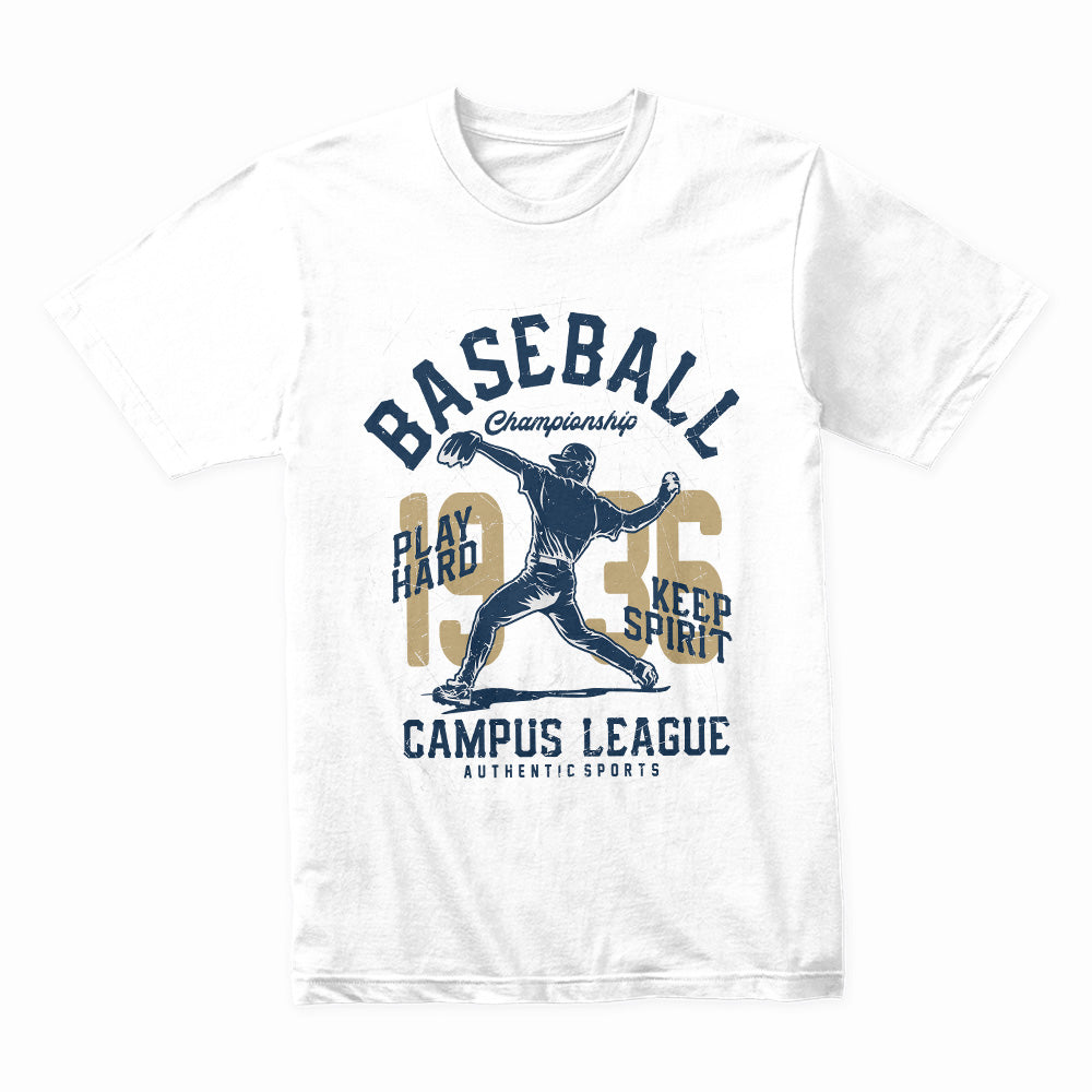 Vintage Diamond Grit – Campus League Baseball Tee