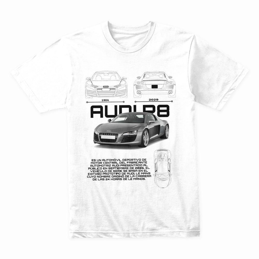 Audi R8 Supercar Blueprint T-Shirt