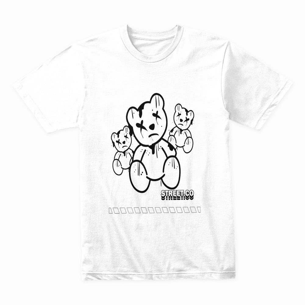 Overthink Matrix – Bear Sadness Street Grid Tee
