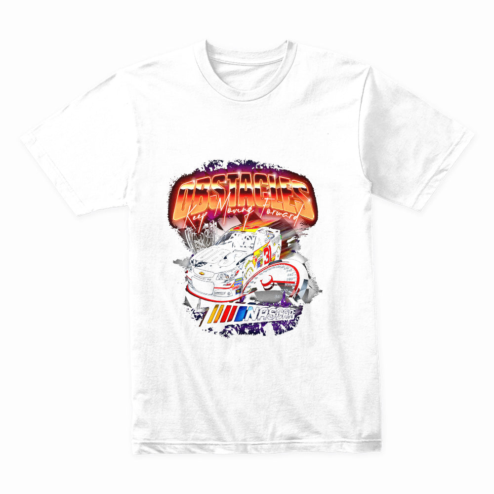 Obstacles NASCAR Racing T-Shirt – Keep Moving Forward Edition