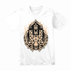 Flaming Castle Skull Shirt