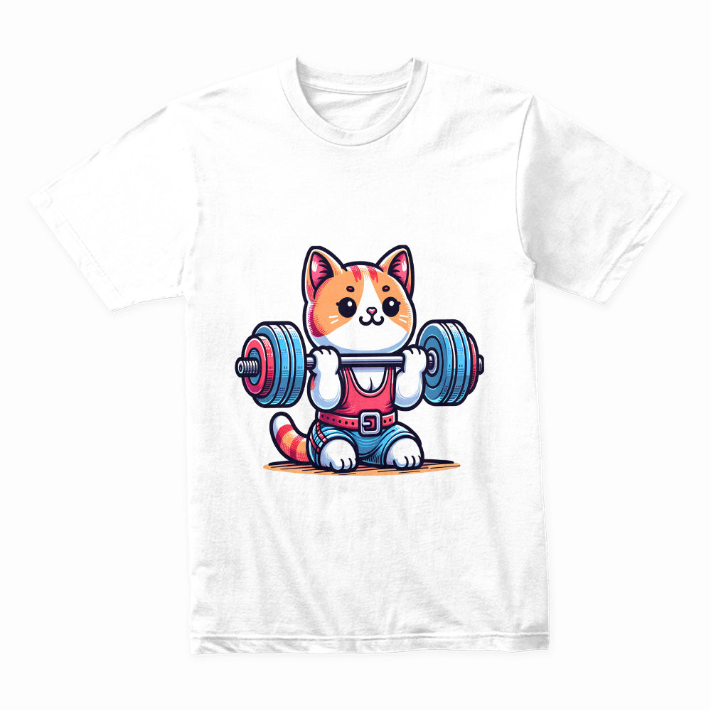 Gym Time Cat – Cute & Funny Workout T-Shirt for Fitness Lovers