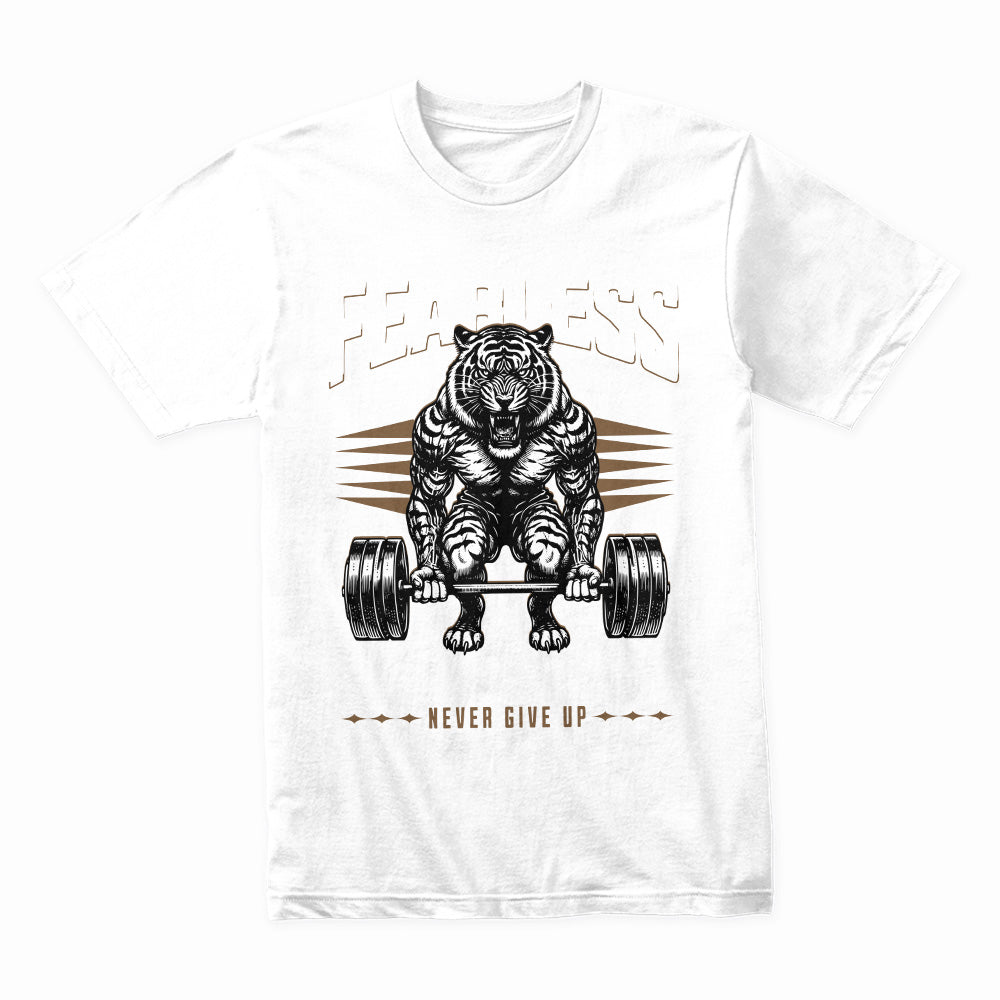 Fearless Beast Workout – No Pain, No Gain Gym T-Shirt | Power & Strength Tee