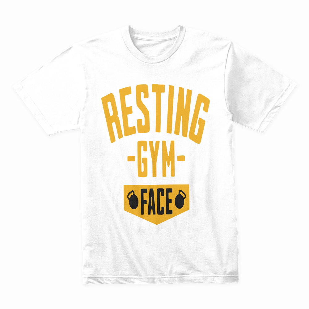Resting Gym Face T-Shirt – Funny & Motivational Fitness Tee