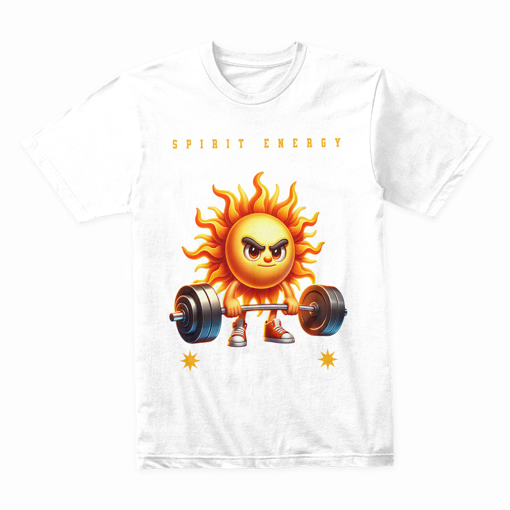 "The Sun Titan – Spirit Energy Gym T-Shirt" – Bold & Fiery Workout Tee