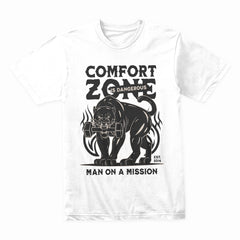 "Comfort Zone Is Dangerous" Panther Gym T-Shirt – Man on a Mission
