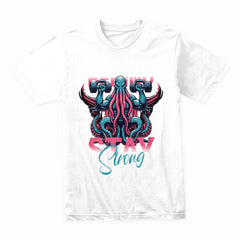 "Leave the Past Behind, Stay Strong" Motivational Octopus Workout T-Shirt