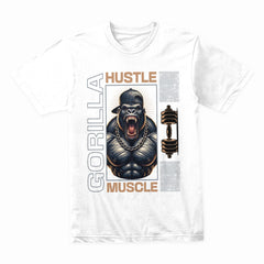 "Gorilla Hustle Muscle" Gym T-Shirt – Power, Strength & Grind