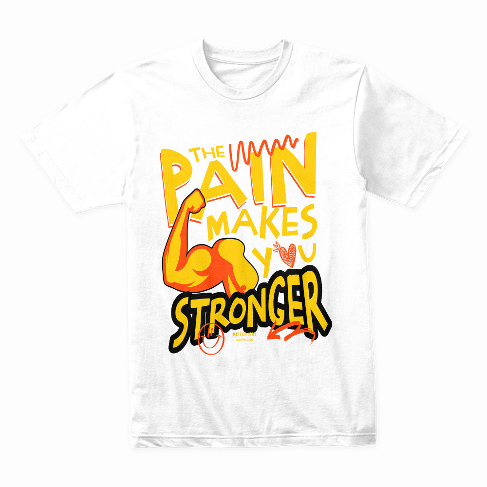 "The Pain Makes You Stronger" Motivational Gym T-Shirt – Embrace the Grind