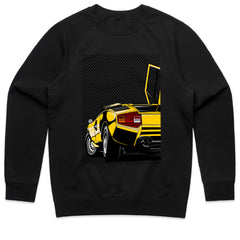 Countach Rear Legend T-Shirt — Retro Yellow Supercar Edition