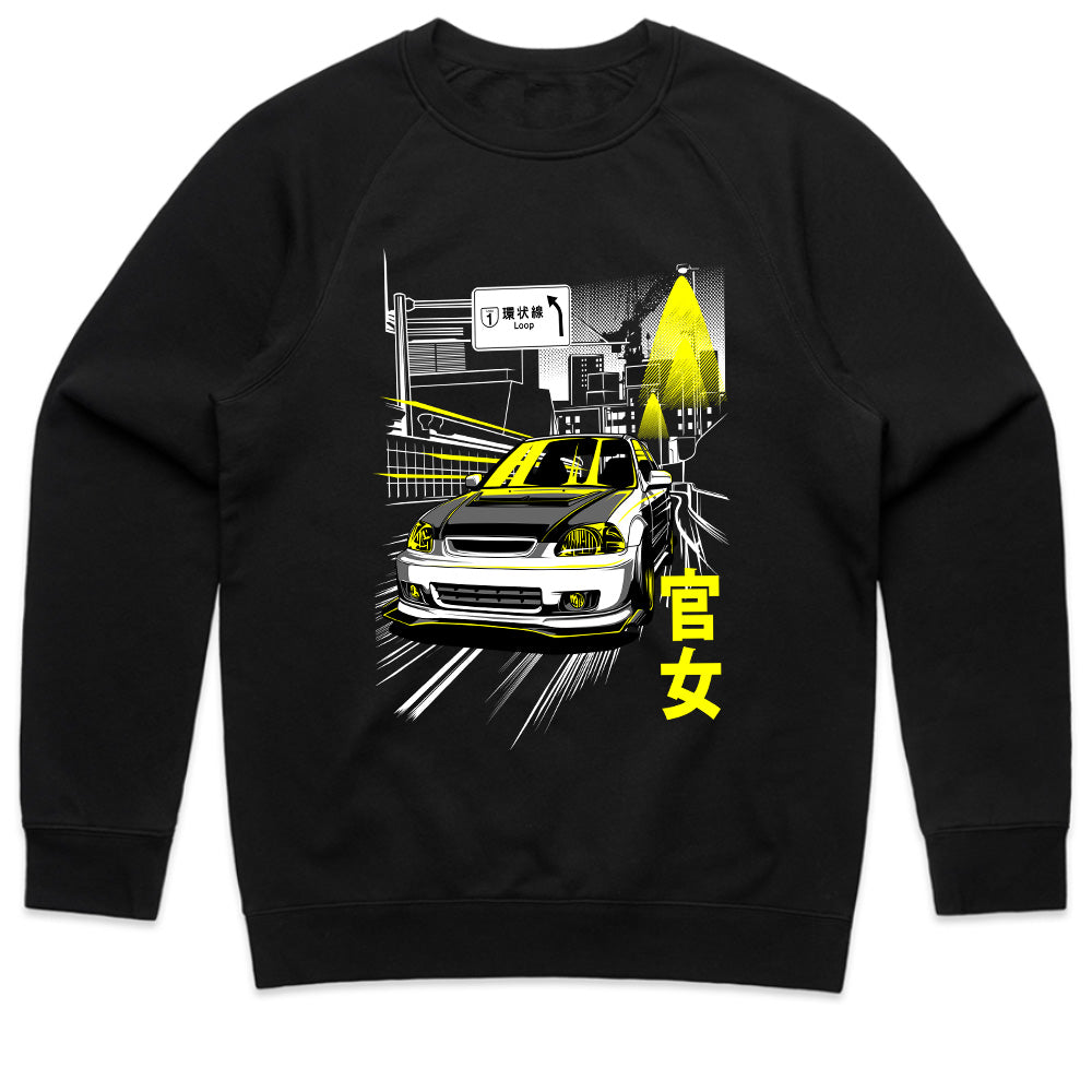 Tokyo Loop Night Run T-Shirt — Civic Street Racer Edition