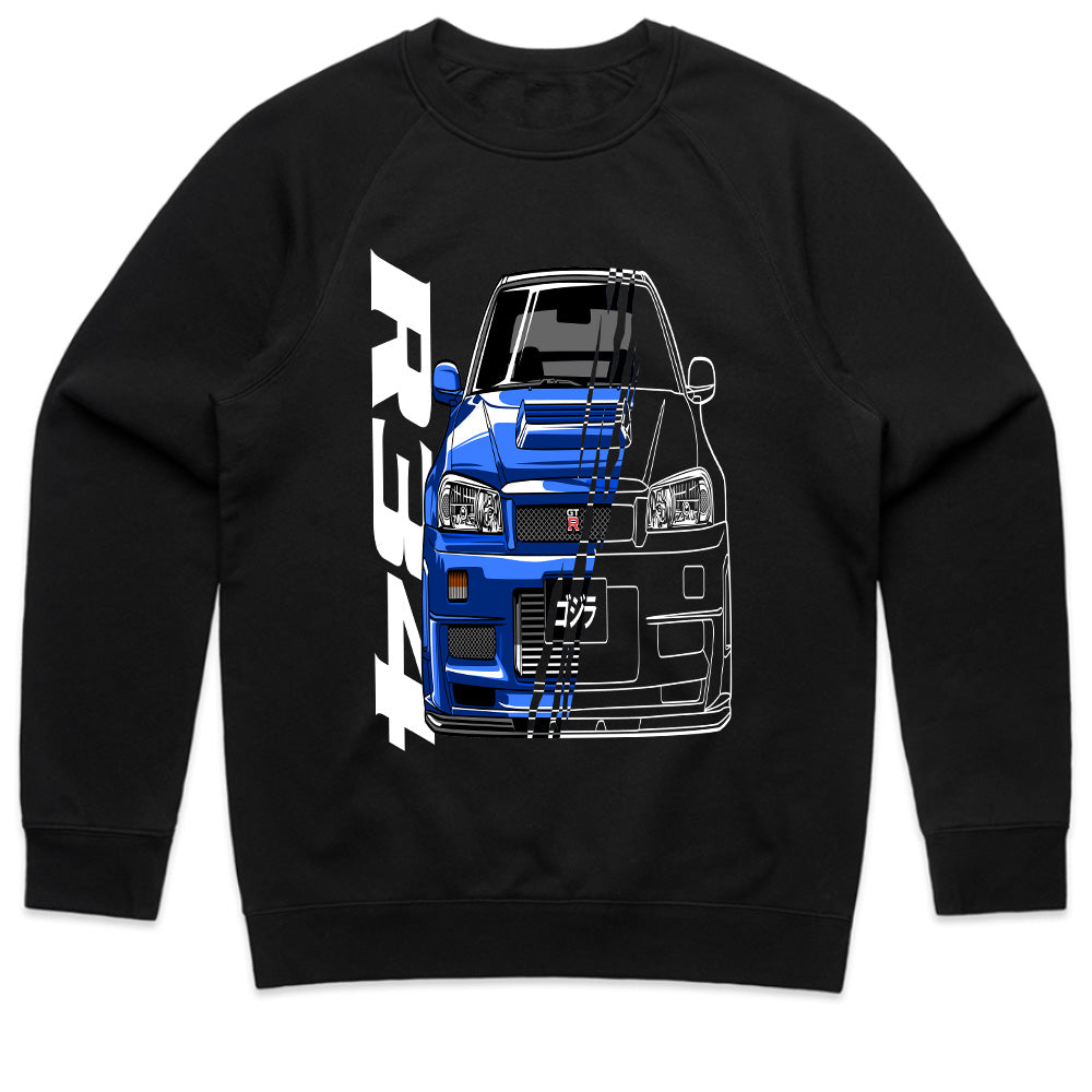 R34 Godzilla — Skyline GT-R Front View JDM T-Shirt