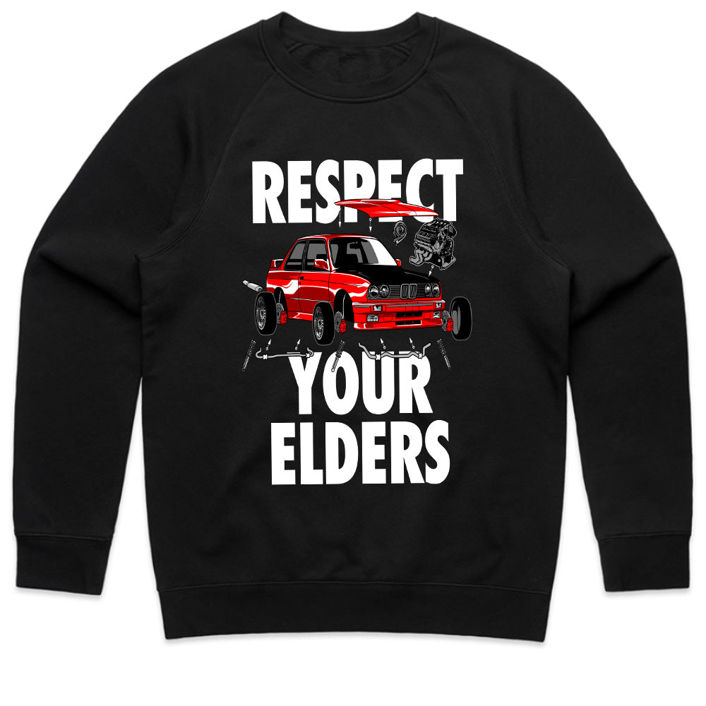 Respect Your Elders — Classic BMW E30 Build T-Shirt