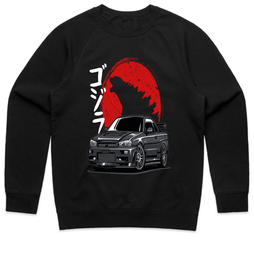 Godzilla Skyline R34 T-Shirt – Japanese Monster Legend Meets JDM Power