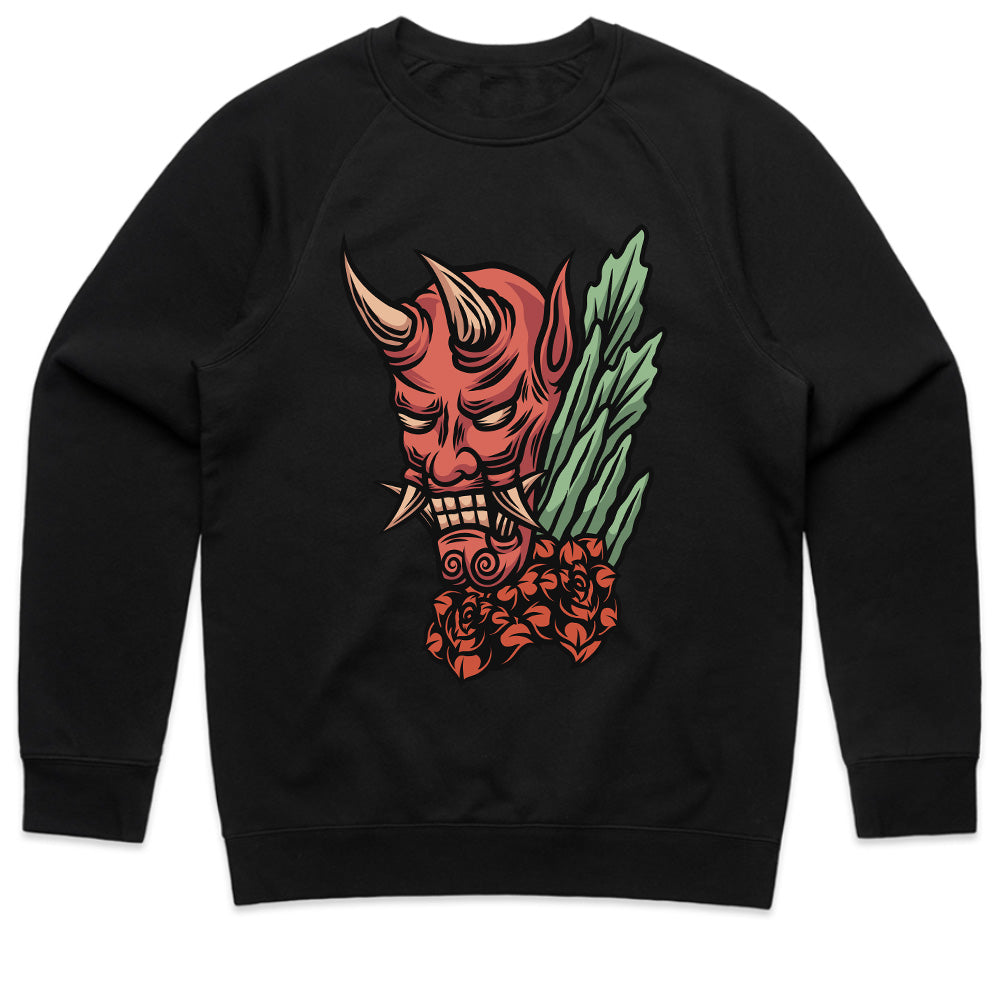 Oni Bloom: Demon & Roses Streetwear Tee
