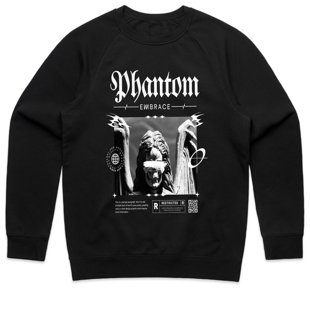 Phantom Embrace: Dark Aesthetic Streetwear Tee