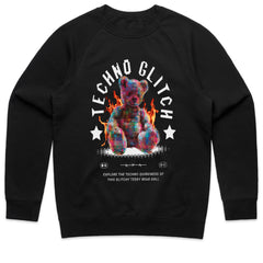 Techno Glitch: Pixel Burn Teddy Tee