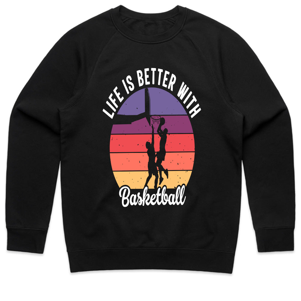 Sunset Hoops: Life is Better with Basketball Tee