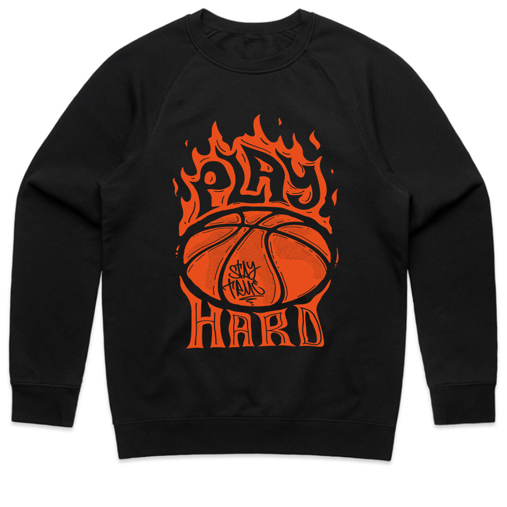 Fire Court: Play Hard Basketball Tee