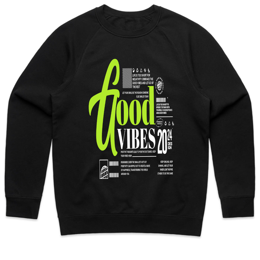 Radiant Mindset: Good Vibes Typography Tee
