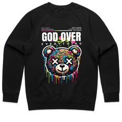 Divine Drip: God Over Everything Graffiti Bear Tee