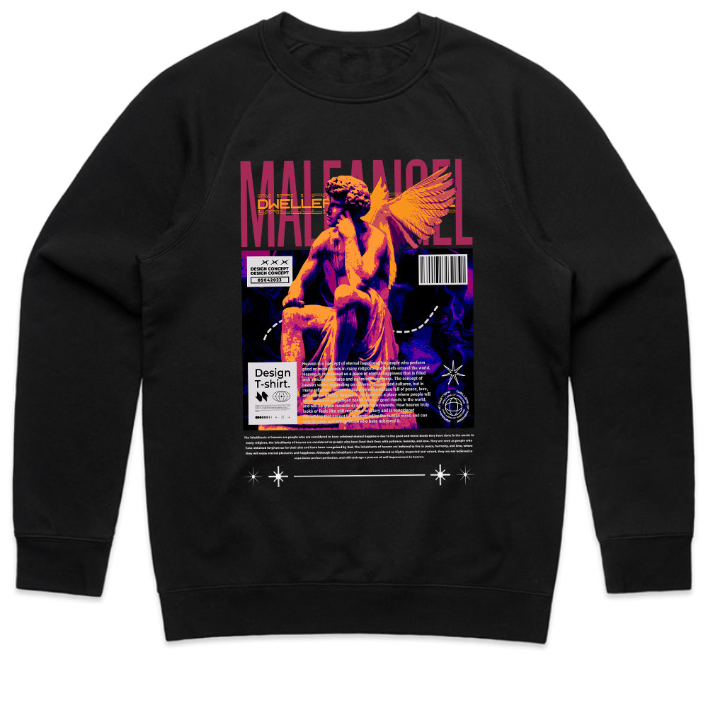 Male Angel: Neon Renaissance Streetwear Tee