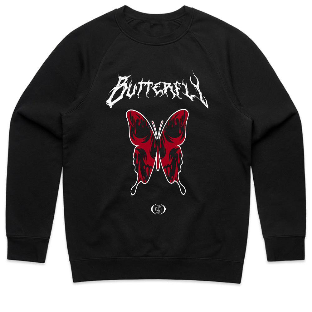 Dark Metamorph: Gothic Butterfly Streetwear Tee