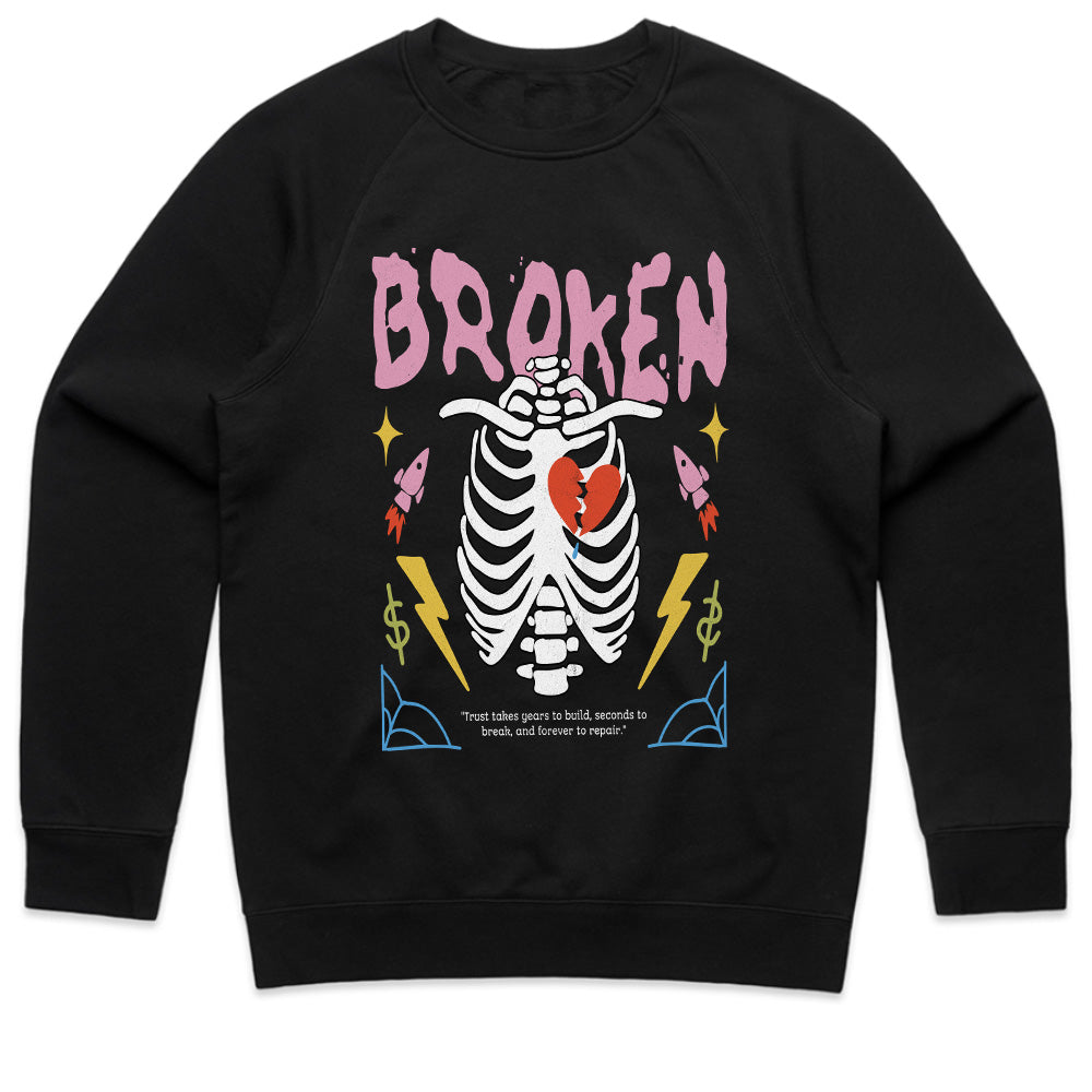 Fractured Heart: Broken Trust Skeleton Tee