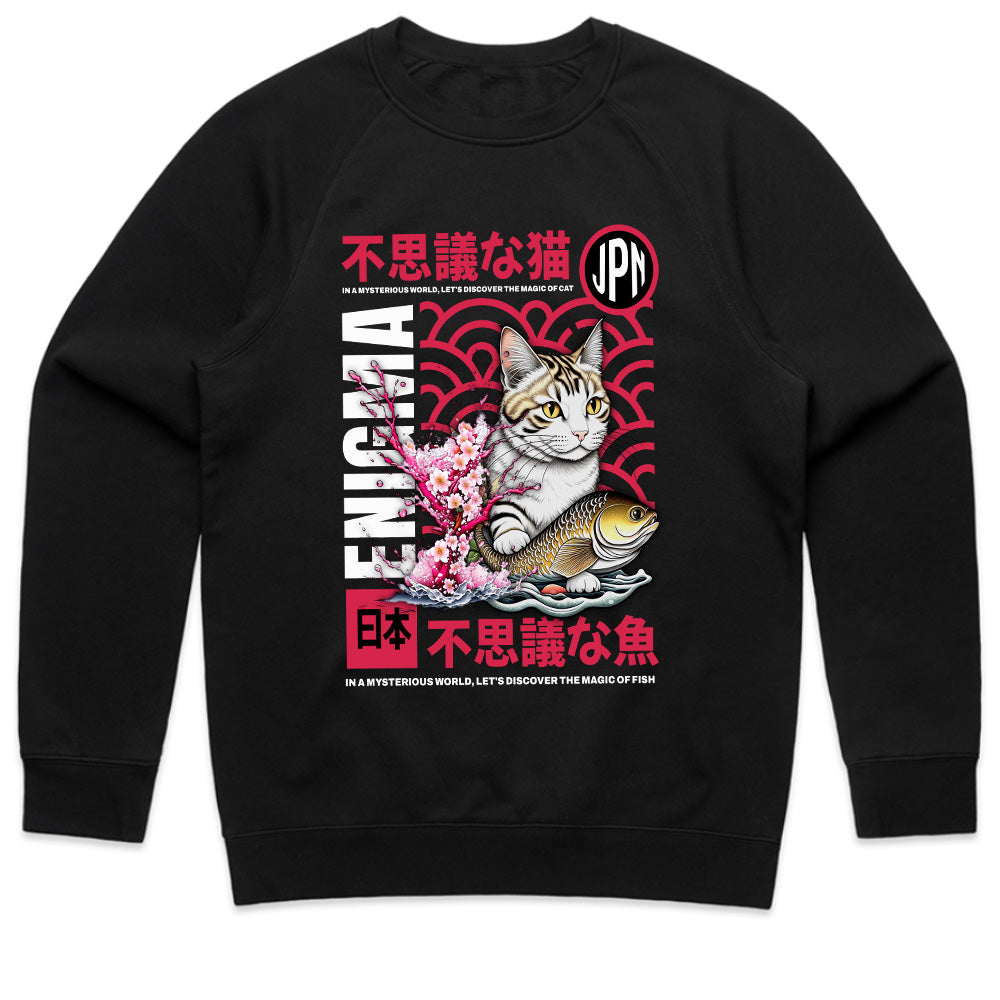 Mystic Nippon: Enigma Cat & Koi Tee