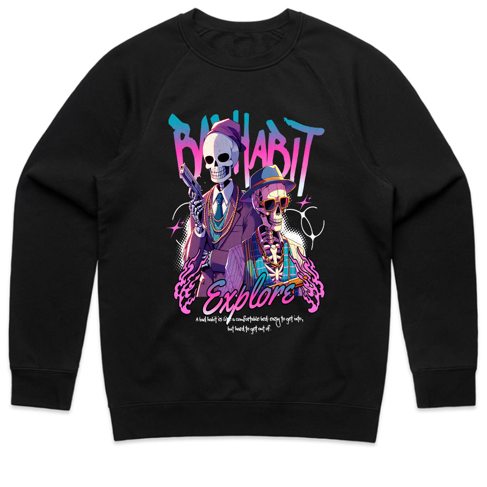 Vice Voyage: Neon Skeleton Bad Habit Tee