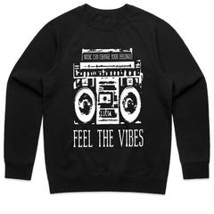 Feel The Vibes: Retro Boombox Music Tee
