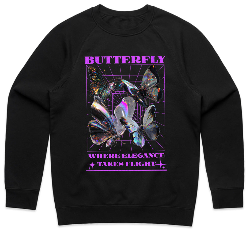 Neon Wings: Flight of Elegance