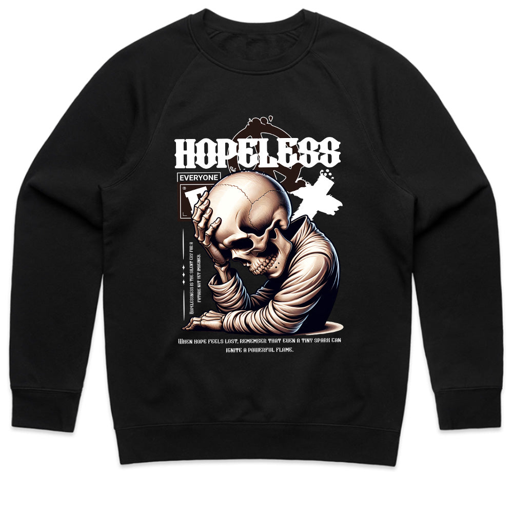 Echoes of Resilience: 'Hopeless' Skull Reflection Tee