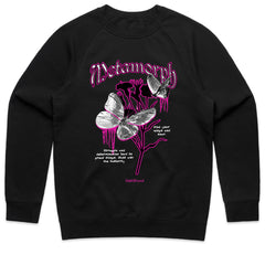 Metamorph Flight: Silver Butterflies of Transformation Tee