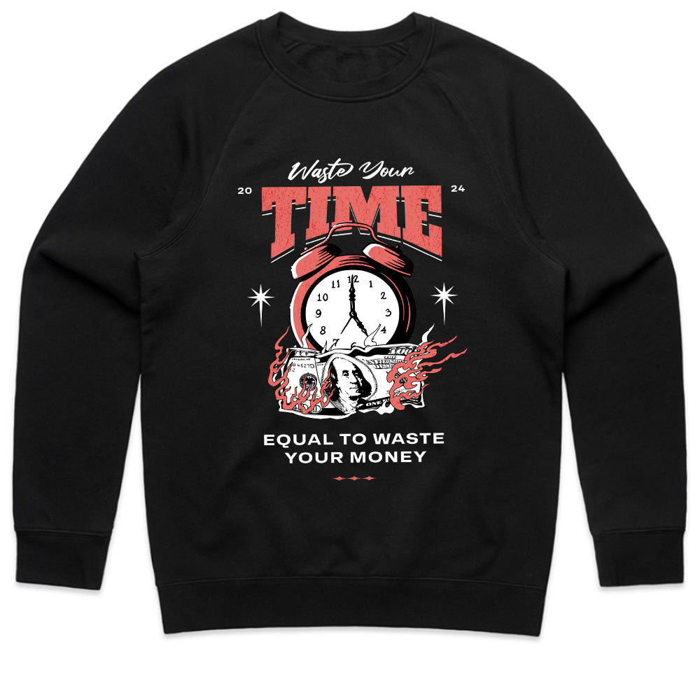 Clockburn Hustle: Waste Time, Waste Money Tee