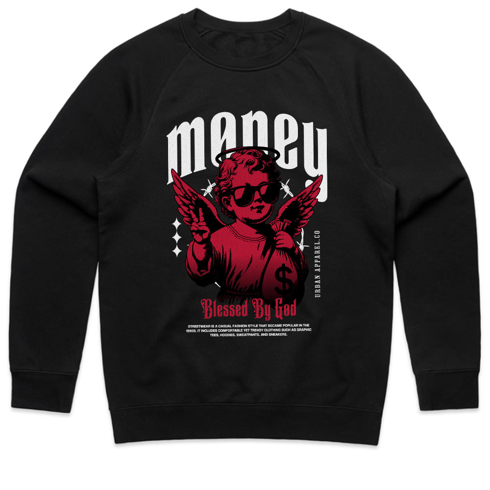 Heavenly Hustle: Blessed Money Angel Tee