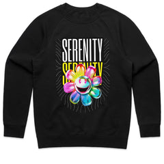 Serenity Bloom: Neon Smiley Flower Tee