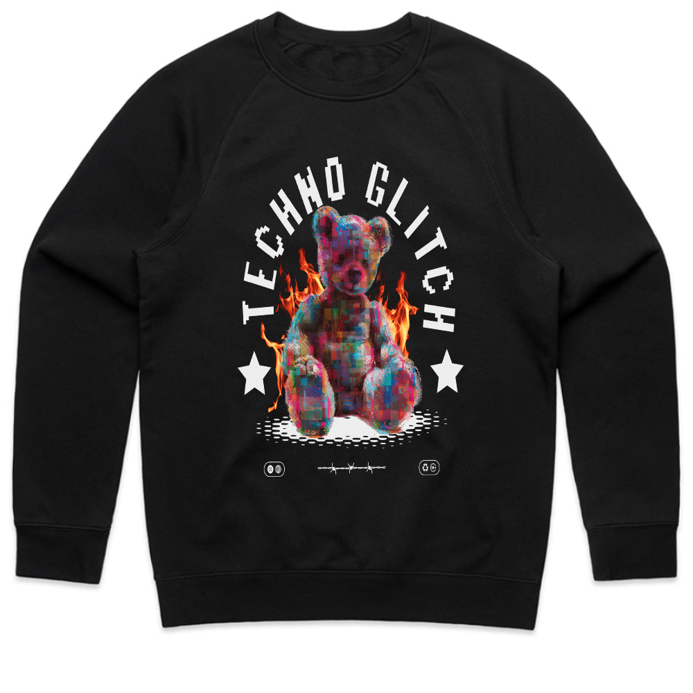 Techno Glitch: Burnt Reality Bear Tee