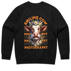 Floral Moo-ment: Smiling Cow Photography Tee